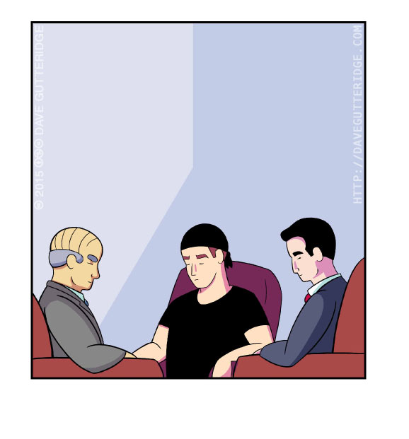 Panel 2 of a comic about negotiations at a bank in Japan.